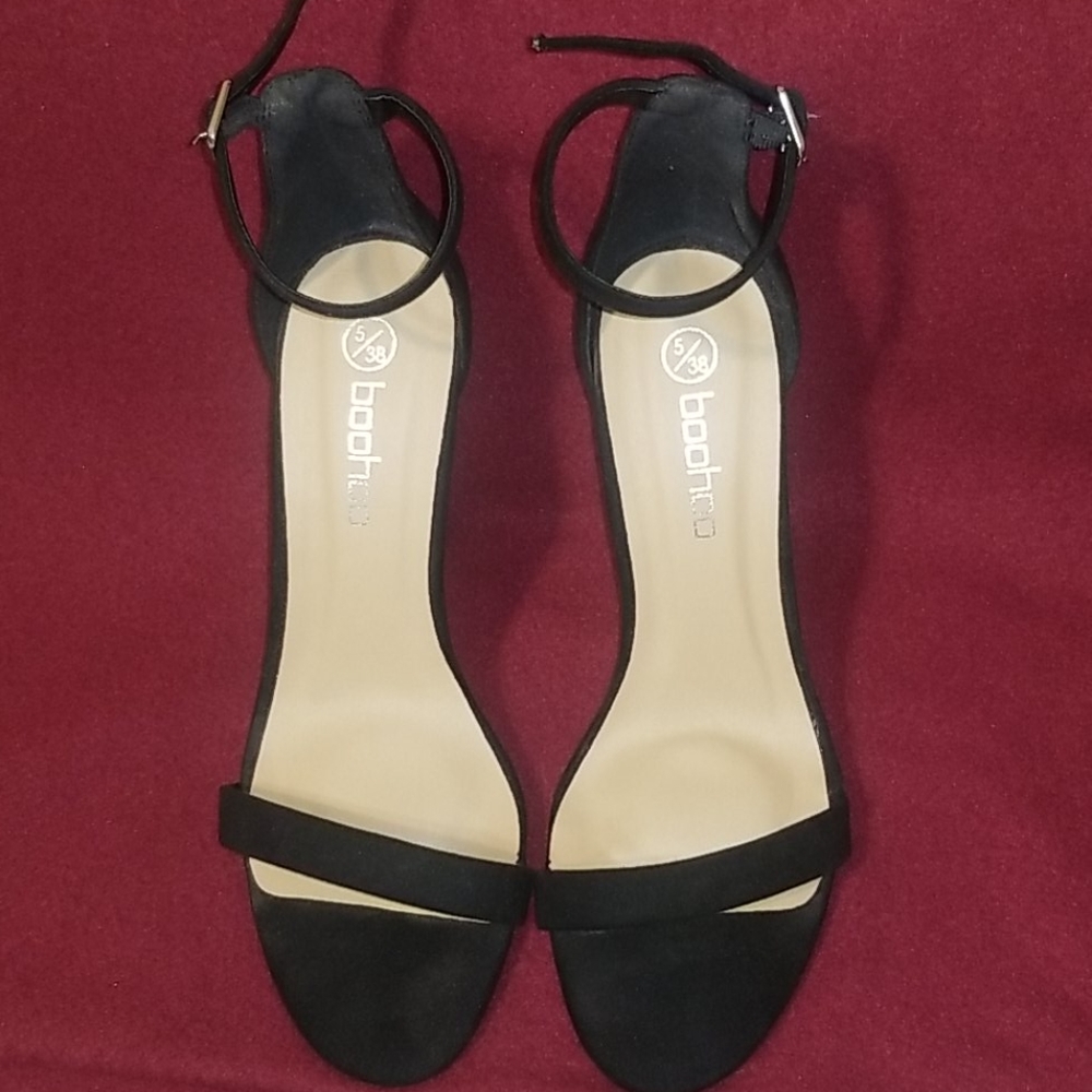 Boohoo Black Basic Stiletto Heels 2 Parts